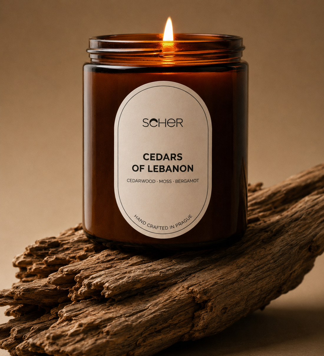 Seher Cedars of Lebanon candle with cedarwood, moss and bergamot fragrance